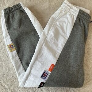 Nike Gray and White Track Jogger Pants